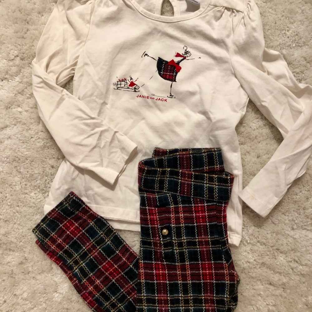 Adorable Janie and Jack Plaid Outfit